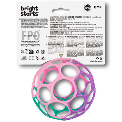 oball classic easy grasp toy roze/paars oball classic easy grasp toy roze/paars