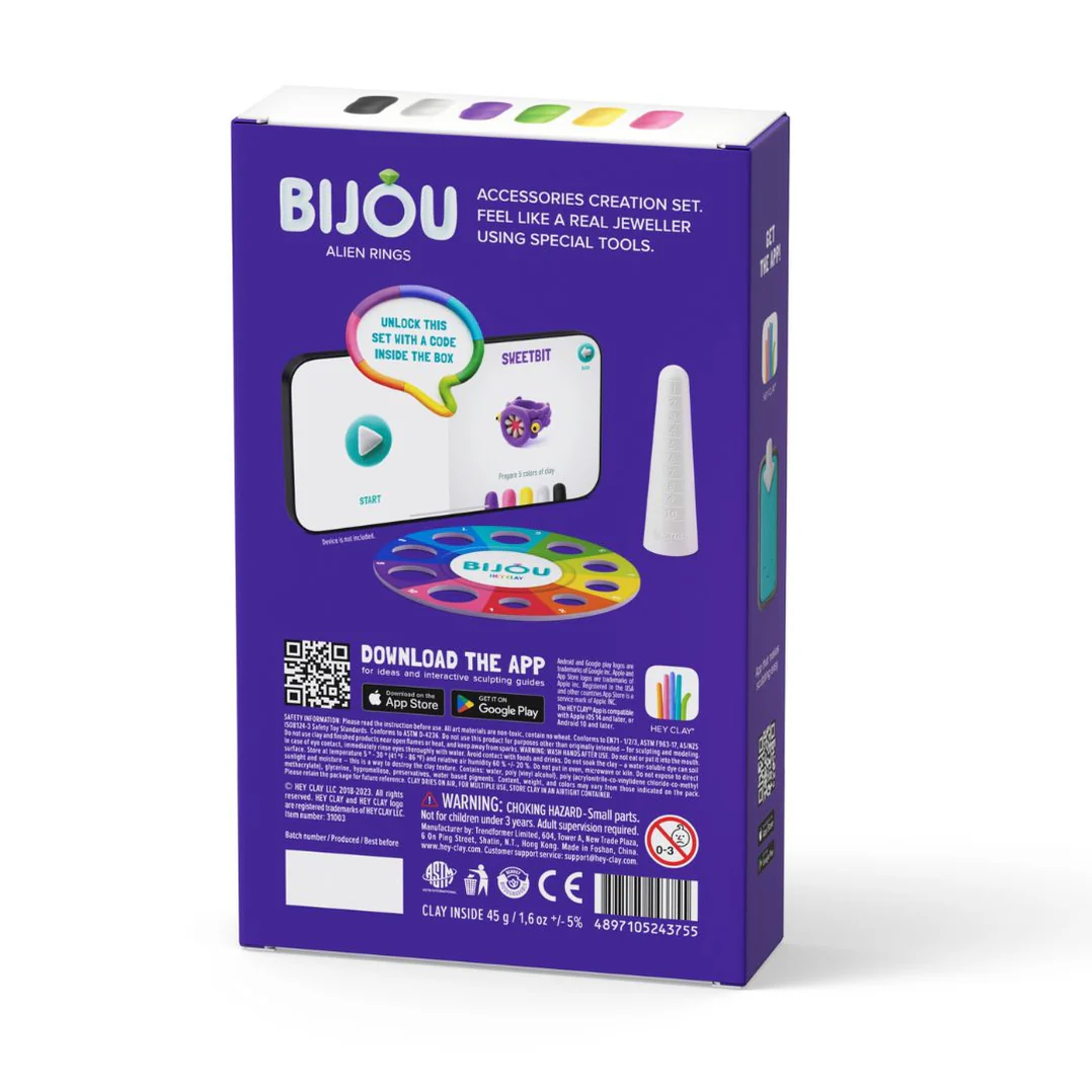heyclay – bijoux alien rings – 3 potjes heyclay – bijoux alien rings – 3 potjes
