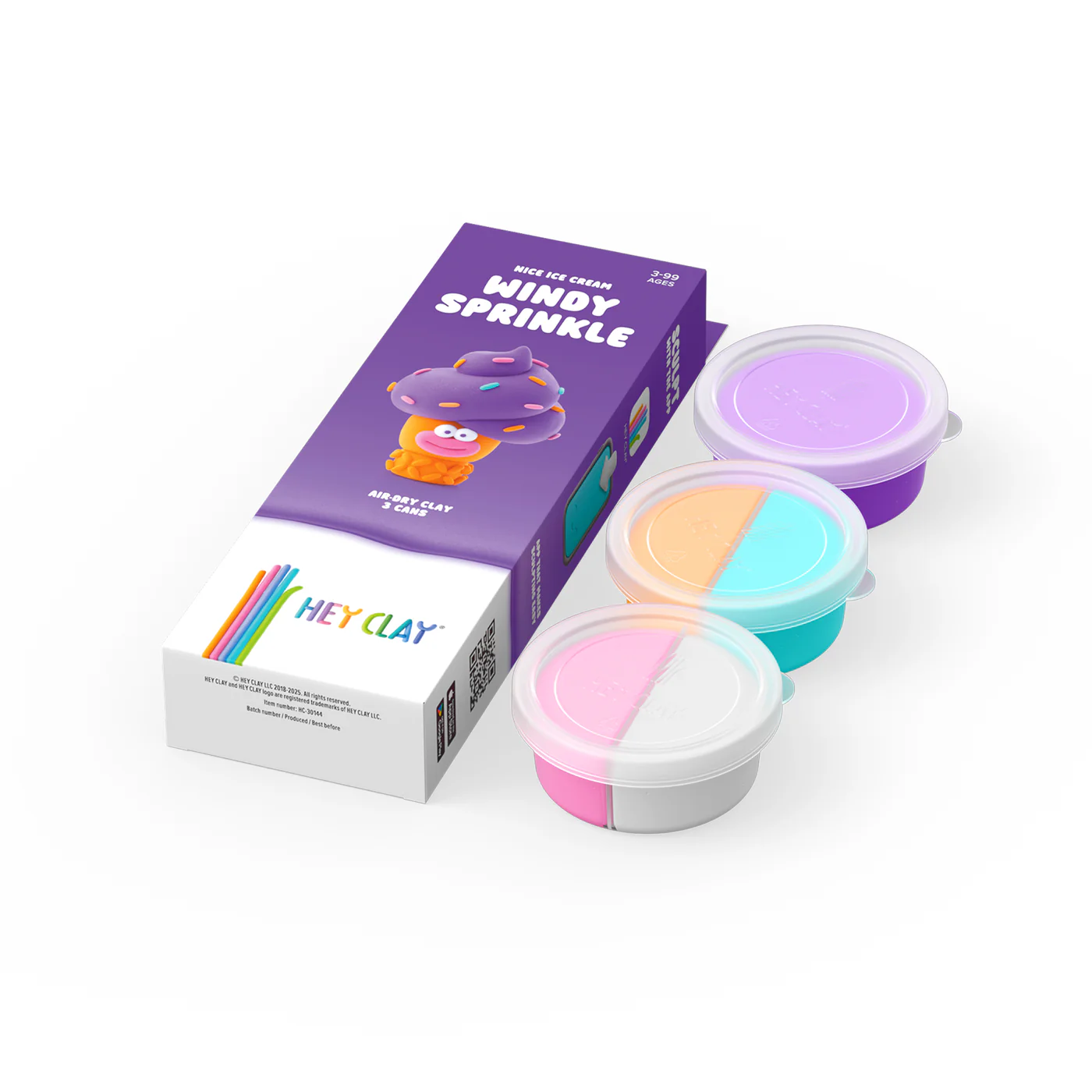 heyclay – nice ice cream windy sprinkles – 3 potjes heyclay – nice ice cream windy sprinkles – 3 potjes