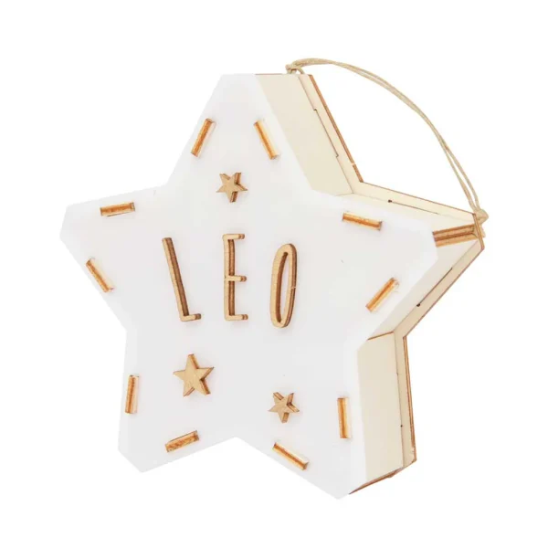 houten ster lampje klein