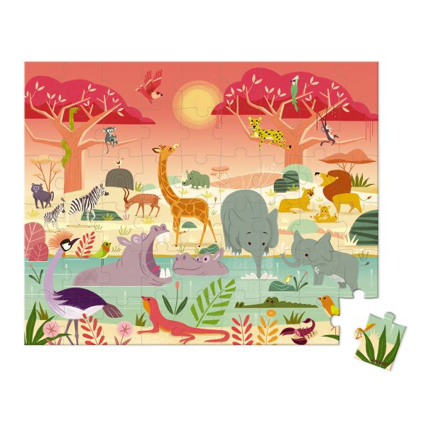 puzzel het dierenreservaat