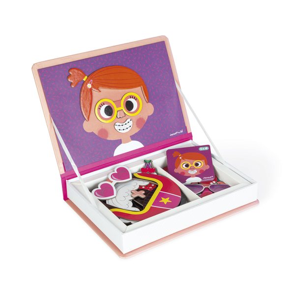 janod magnetibook – gekke gezichten meisjes