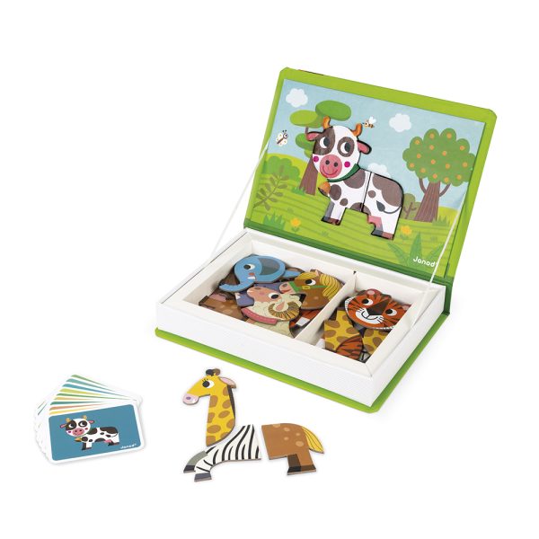 janod magnetibook – dieren - magnetisch - dieren - boerderijdieren - wilde dieren