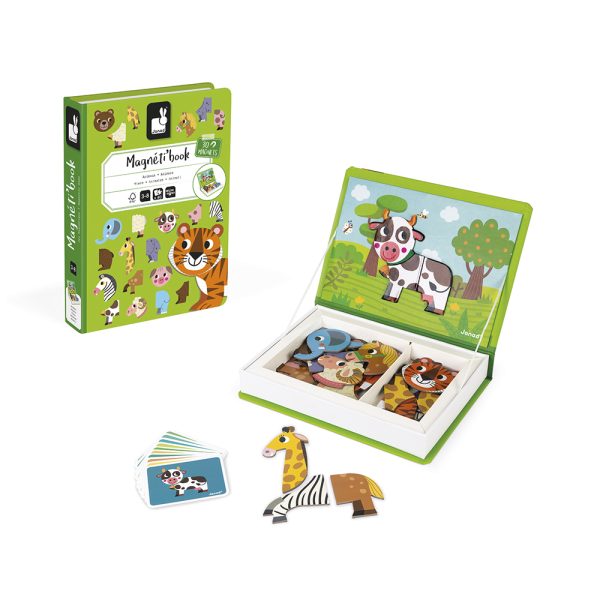 janod magnetibook – dieren - magnetisch - dieren - boerderijdieren - wilde dieren