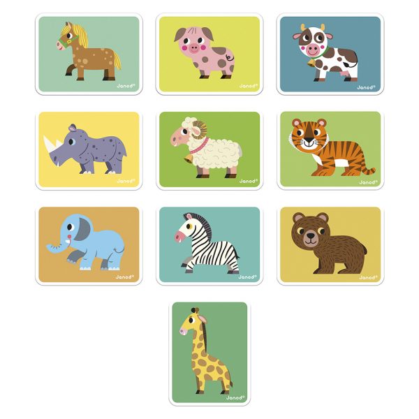 janod magnetibook – dieren - magnetisch - dieren - boerderijdieren - wilde dieren