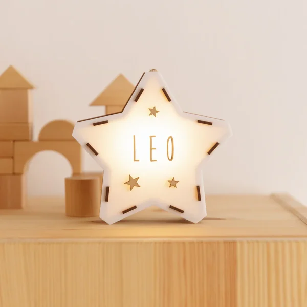 houten ster lampje klein