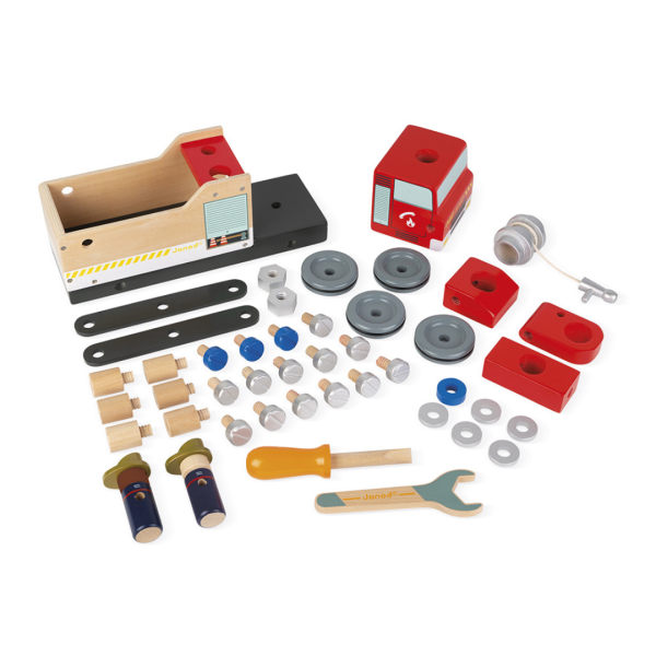 janod brico’kids – brandweerauto