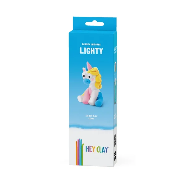 heyclay – rainbow unicorn lighty – 3 potjes