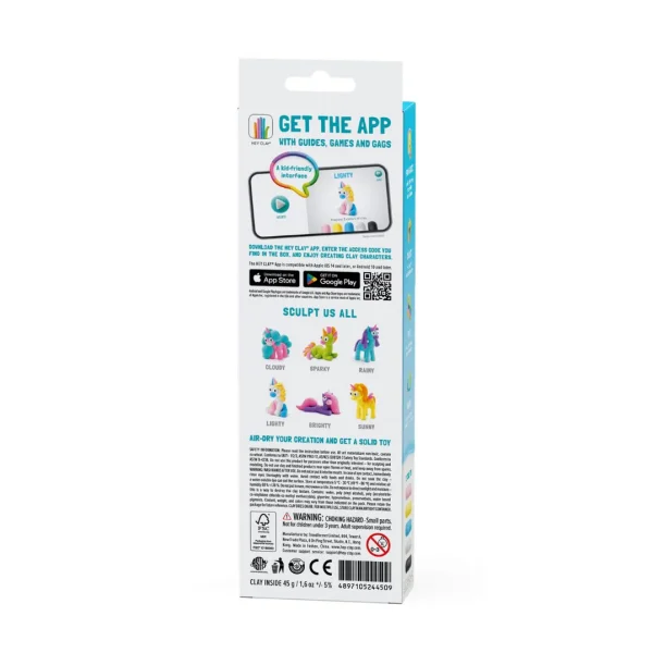 heyclay – rainbow unicorn lighty – 3 potjes