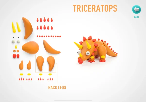 heyclay – triceratops – 3 potjes