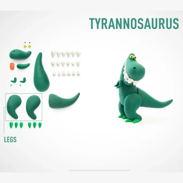 heyclay – tyrannosaurus – 3 potjes